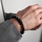 Minimalist Style Zodiac Guardian Obsidian Bracelet - Cerapoet